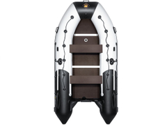 Лодка ПВХ РИВЬЕРА Максима 3600 СК "Комби" светло-серый/черный